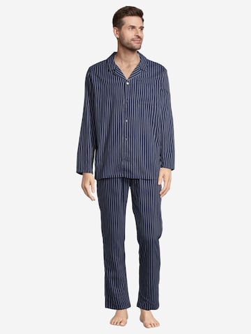 SEIDENSTICKER Long Pajamas 'Classic Twill' in Blue