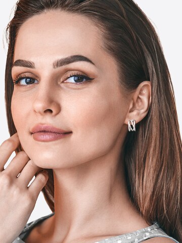 Sofia Milani Ohrringe 'Geo'‌‌ in Silber: Vorderseite