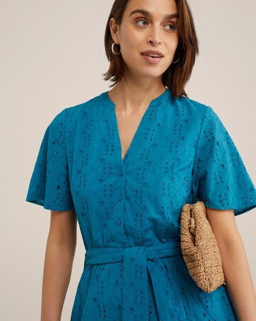 WE Fashion Платье-рубашка в Синий