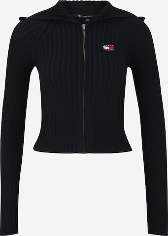 Tommy Jeans Плетена жилетка в черно: отпред
