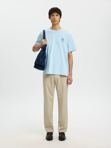 SELECTED T-shirt 'SLHMAX' i blå