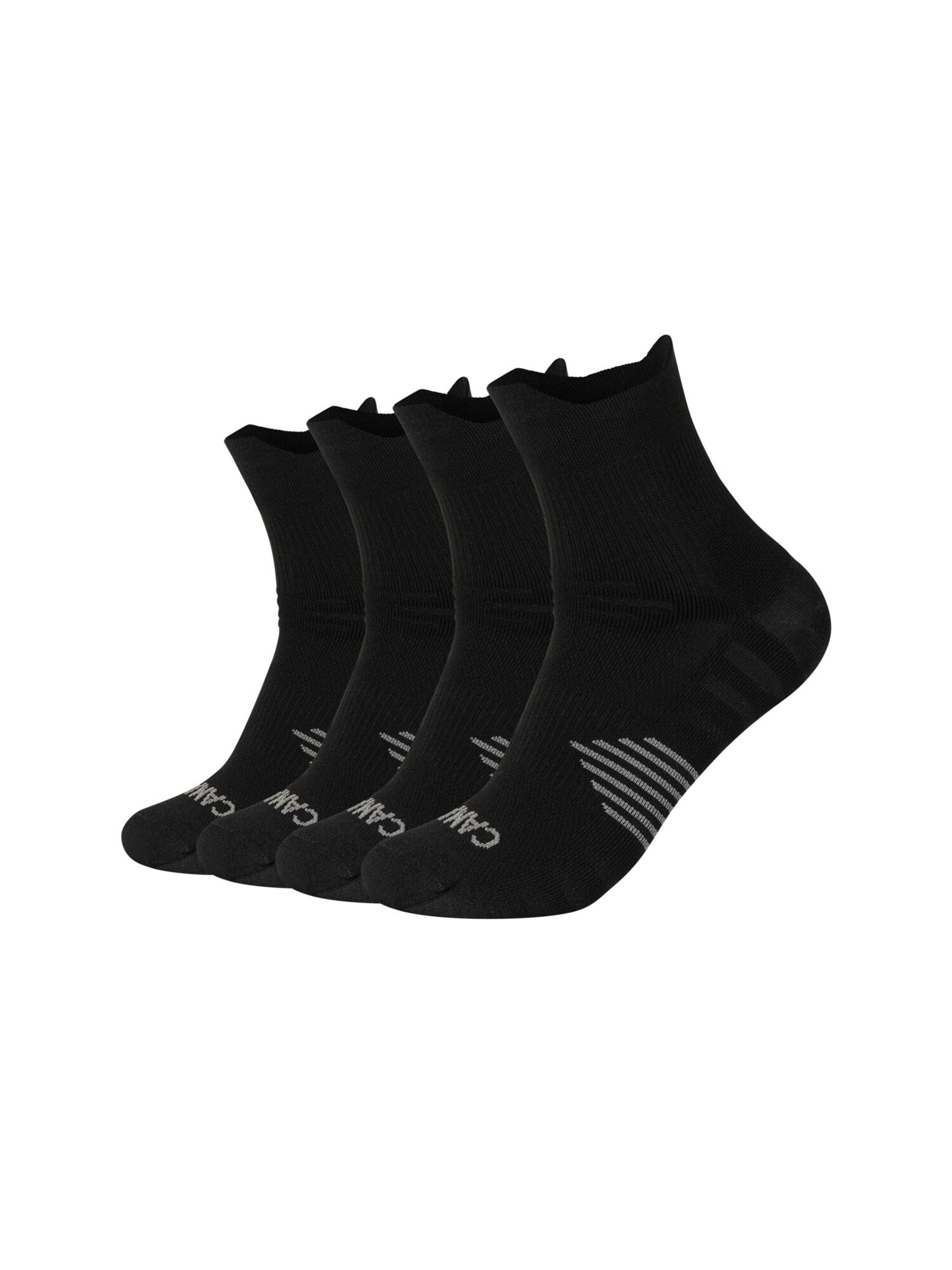 camano Socken in Schwarz: Vorderseite