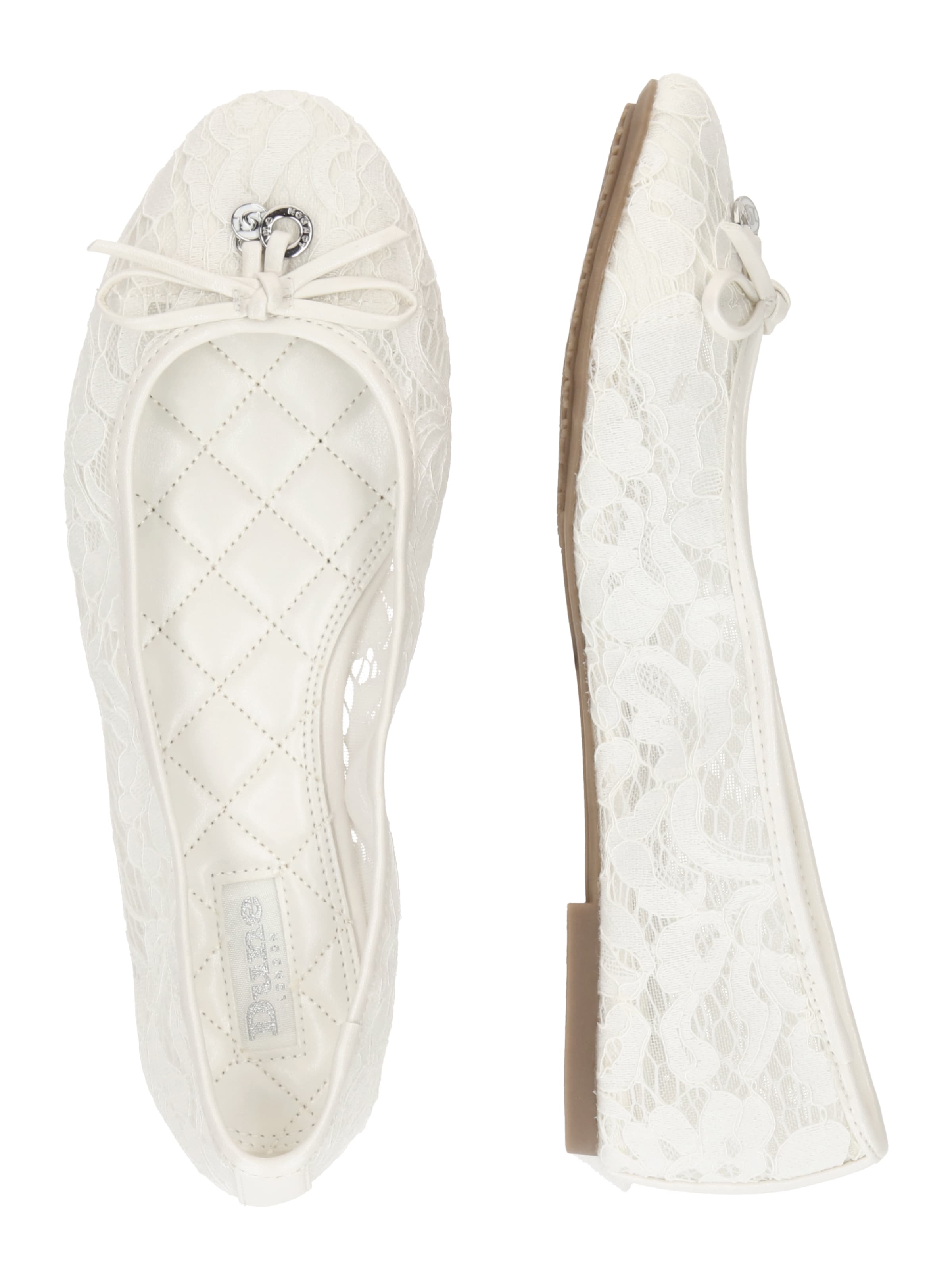 Dune LONDON Ballerina 'HEARTSTRING' in Beige