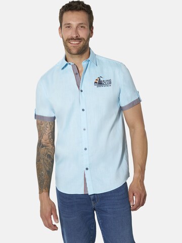 BABISTA Regular fit Button Up Shirt 'Carvili' in Blue: front