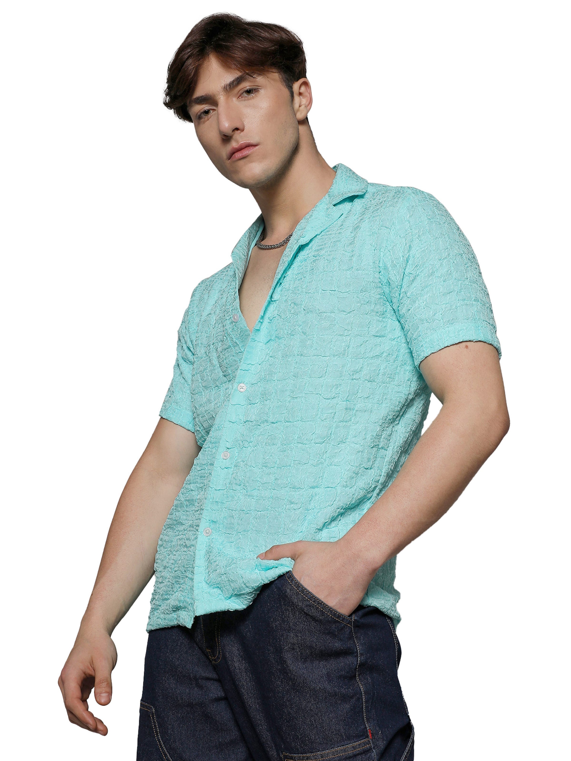 Regular fit Camicia 'Jesus' di Campus Sutra in blu