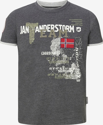 Jan Vanderstorm Shirt 'Sölve' in Grijs: voorkant