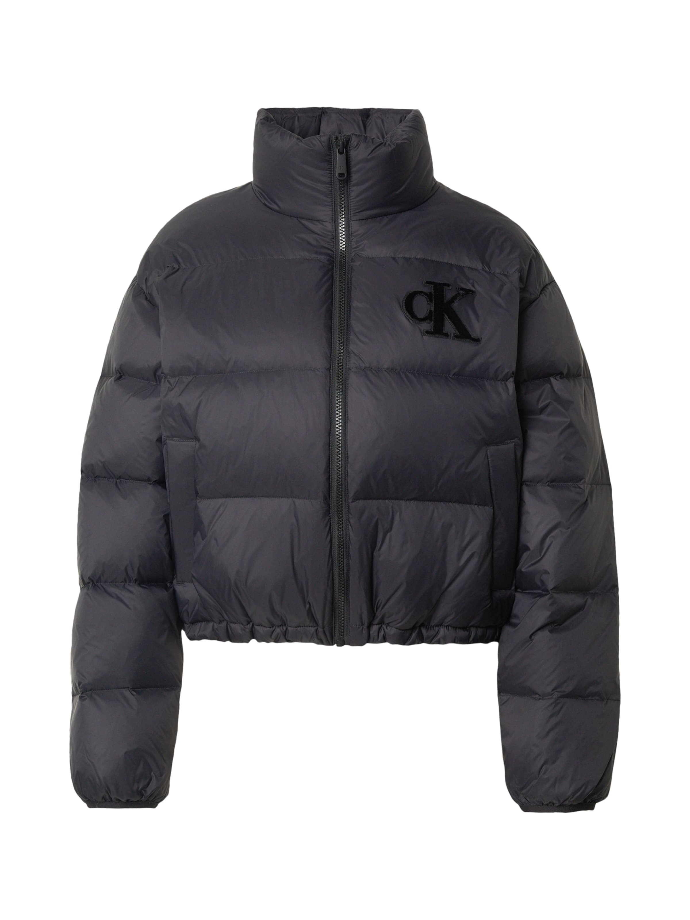 Geacă de primăvară-toamnă de la Calvin Klein Jeans pe negru: față