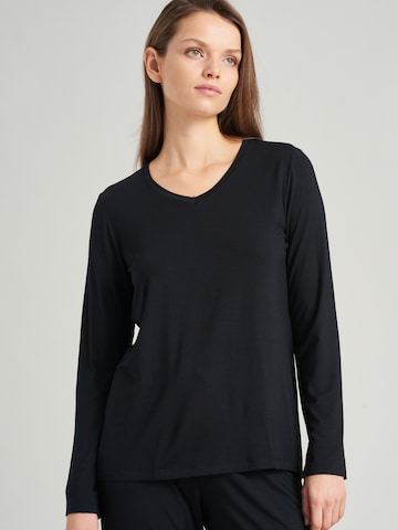 SCHIESSER Pajama Shirt in Black: front