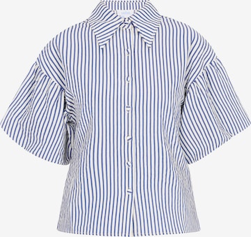 usha BLUE LABEL Blouse 'Casual' in Blauw: voorkant