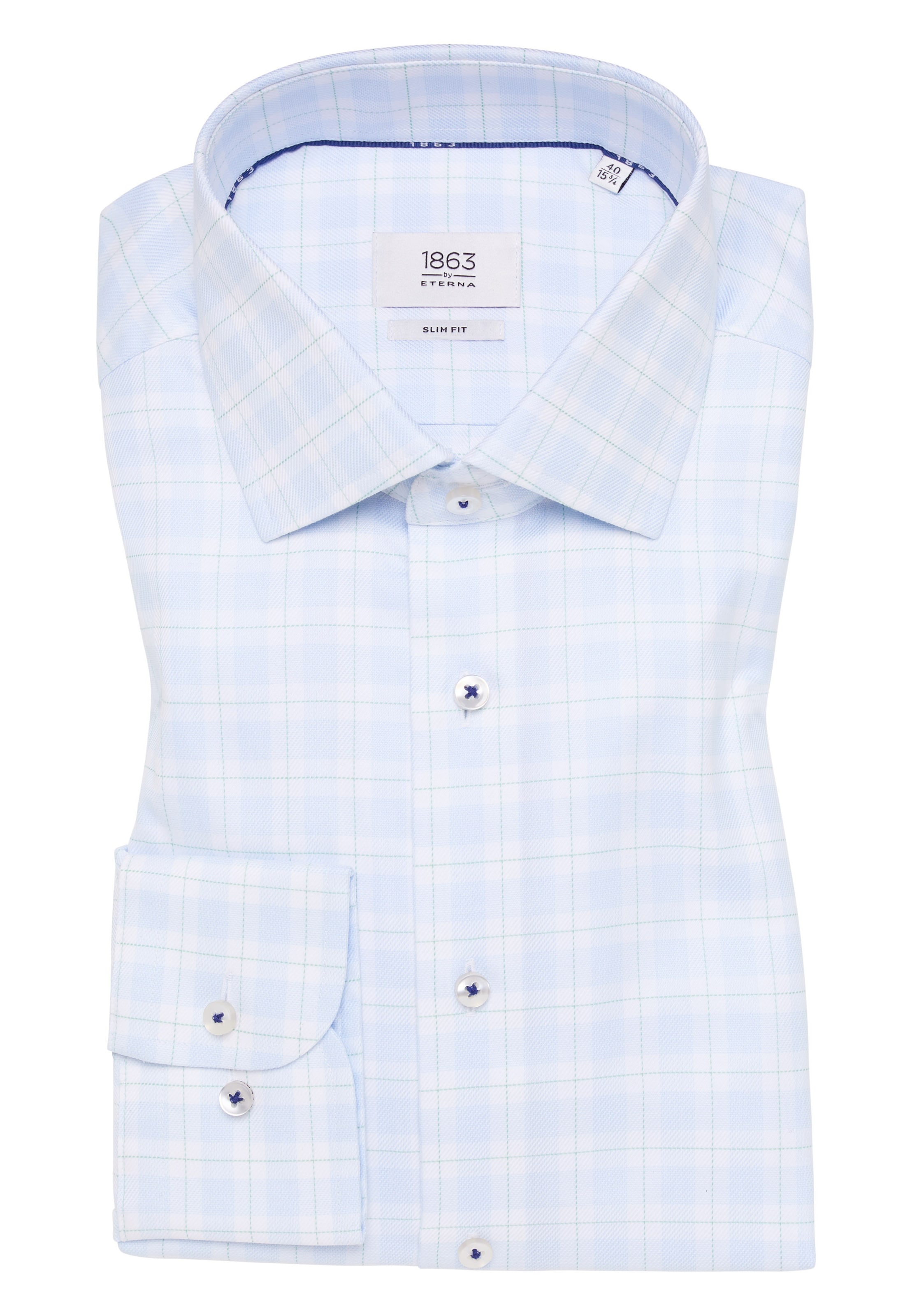 ETERNA Slim Fit Hemd in Blau