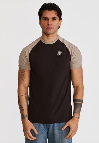 SikSilk - Camiseta en marrón: frente