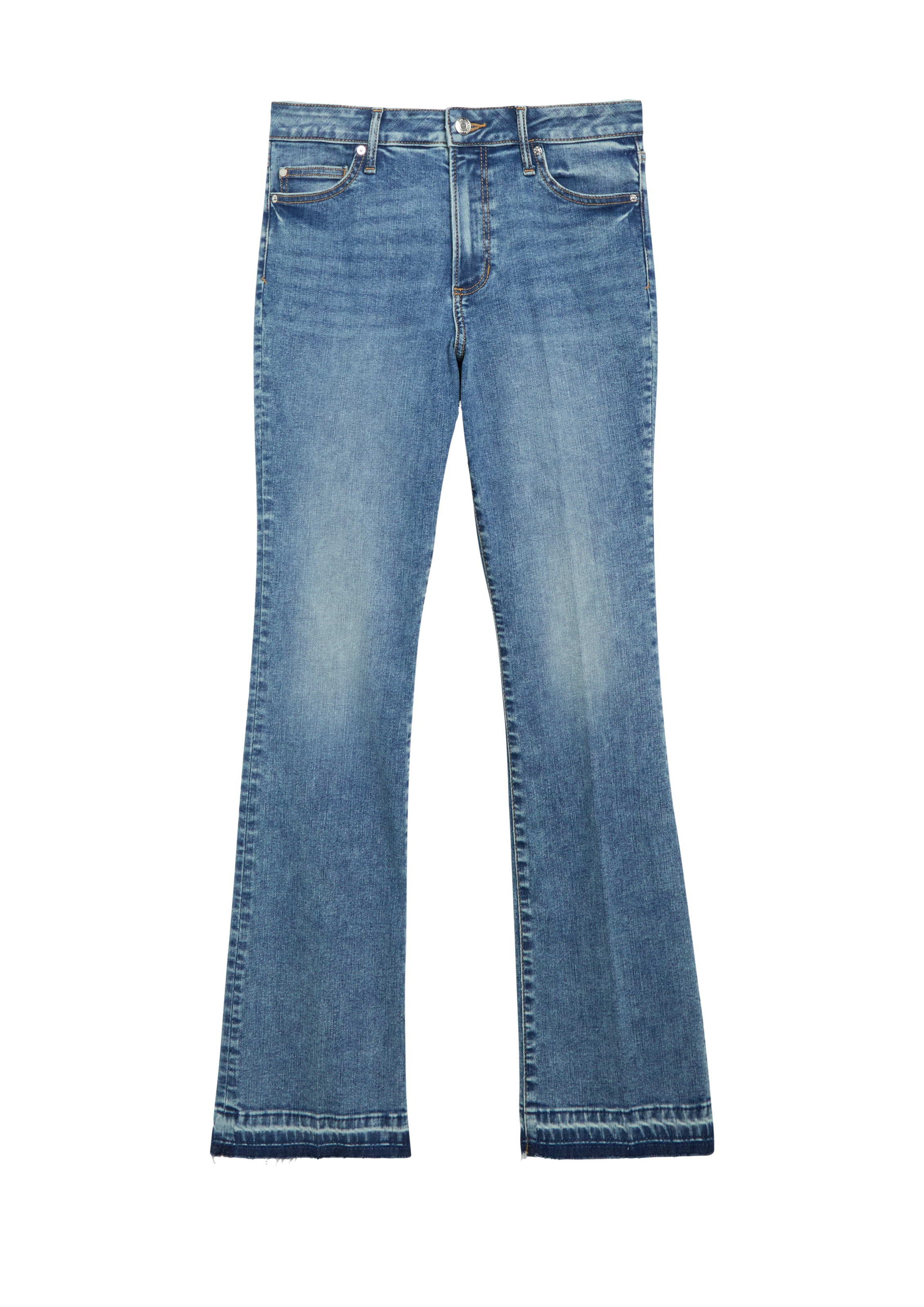 s.Oliver Flared Jeans 'Beverly' in Blauw: voorkant