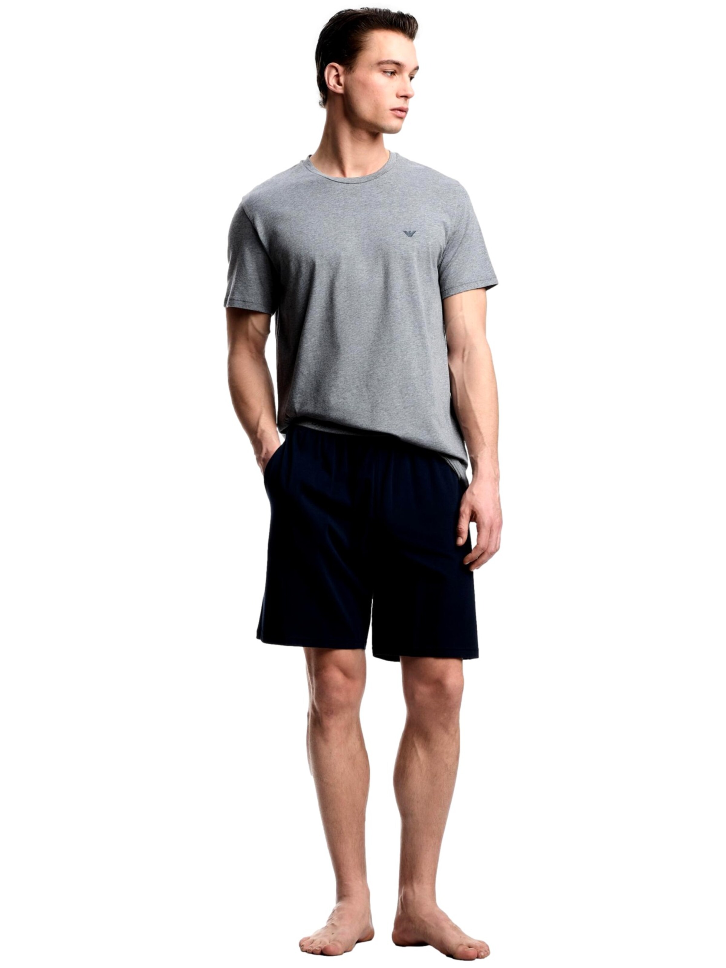 Pigiama corto di Emporio Armani in grigio: frontale