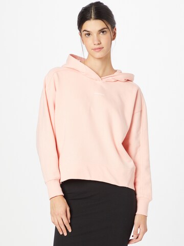 Sweat-shirt Calvin Klein Jeans en rose : devant