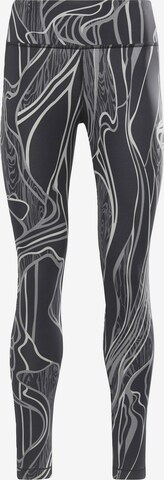 Skinny Pantaloni sport de la Reebok pe negru: față