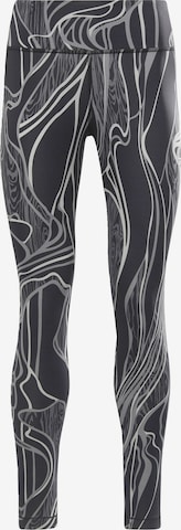 Reebok Skinny Sportbroek in Zwart: voorkant