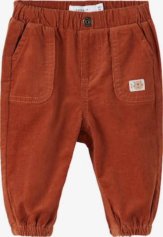 NAME IT Tapered Pants 'BOB' in Brown: front