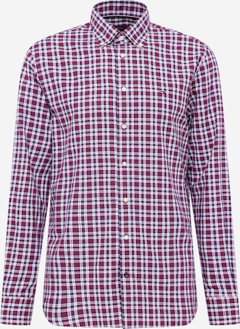 Tommy Hilfiger Tailored Button Up Shirt in Red: front