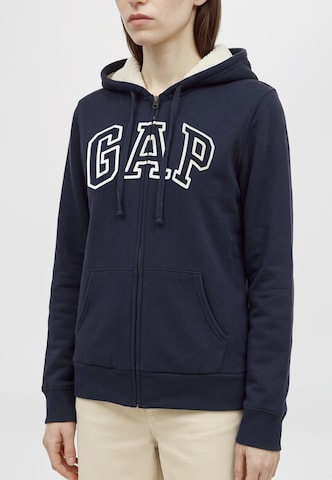 Gap Tall Sweat jacket 'V-FRANCHISE' in Blue: front