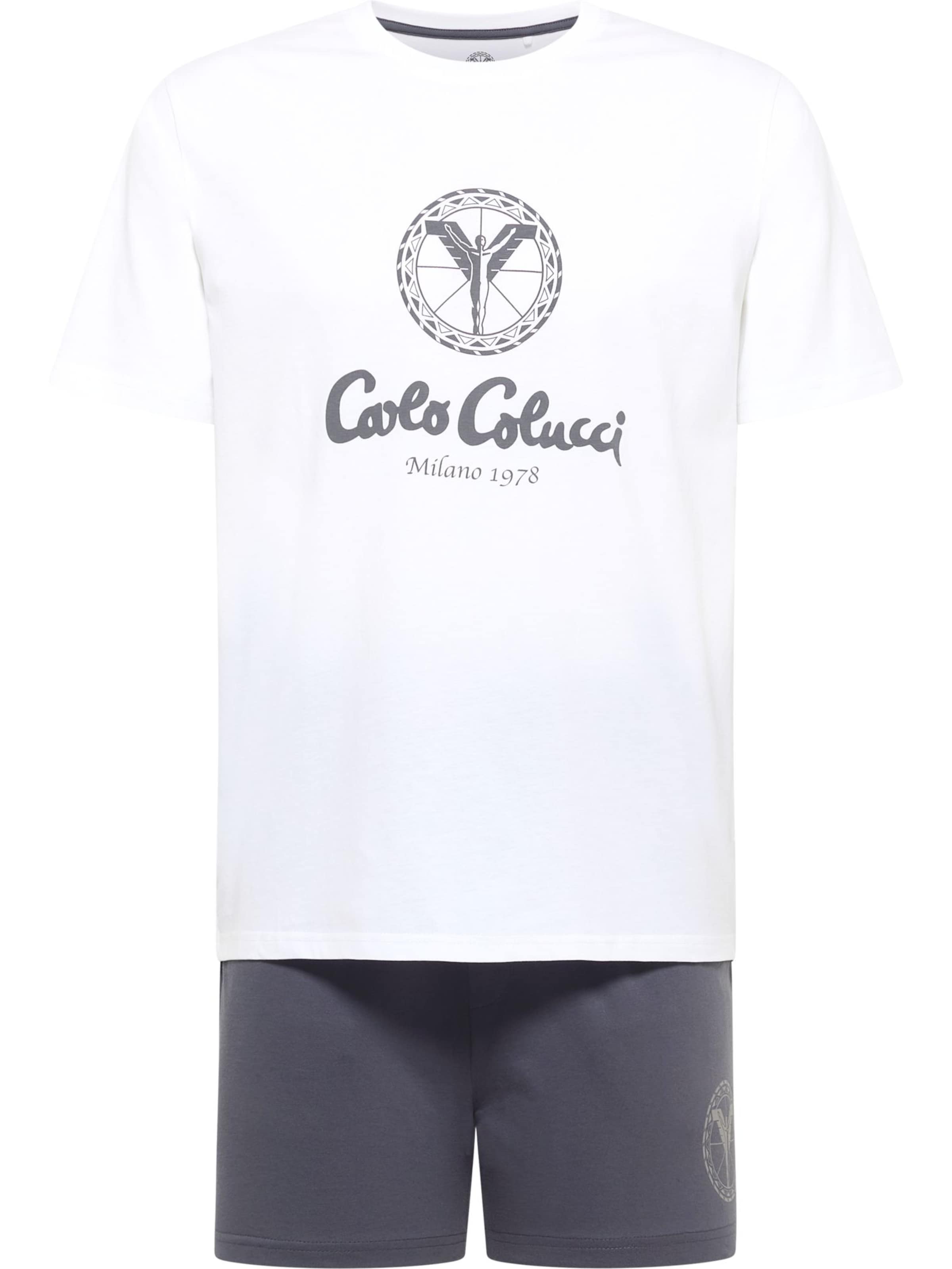 Carlo Colucci Pyjama kort ' Ferreri ' in Grijs: voorkant