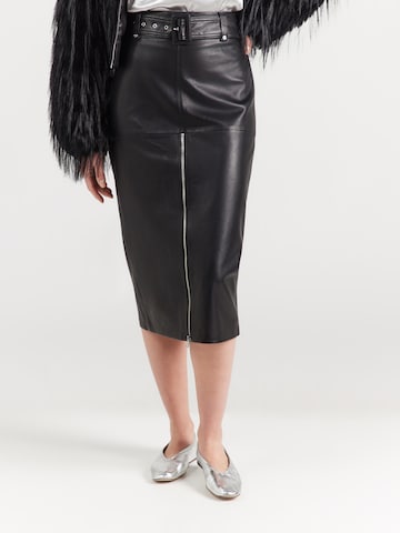 juoda HUGO Sijonas 'Leyma': priekis