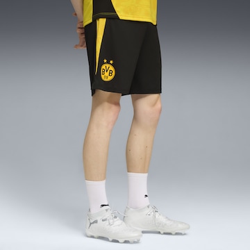 PUMA Regular Workout Pants 'Borussia Dortmund' in Black: front