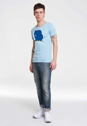 LOGOSHIRT T-Shirt 'Die Sendung mit der Maus - Elefant' in Blau