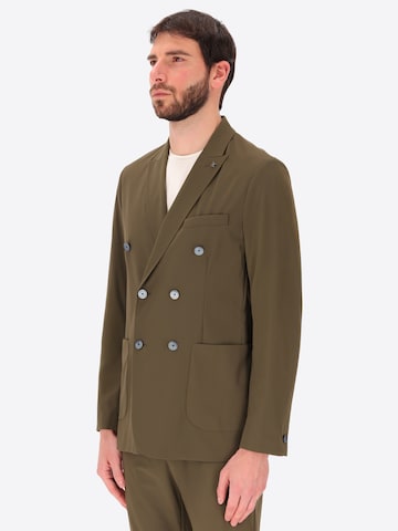Distretto12 - Ajuste estrecho Chaqueta tipo saco para negocios en verde
