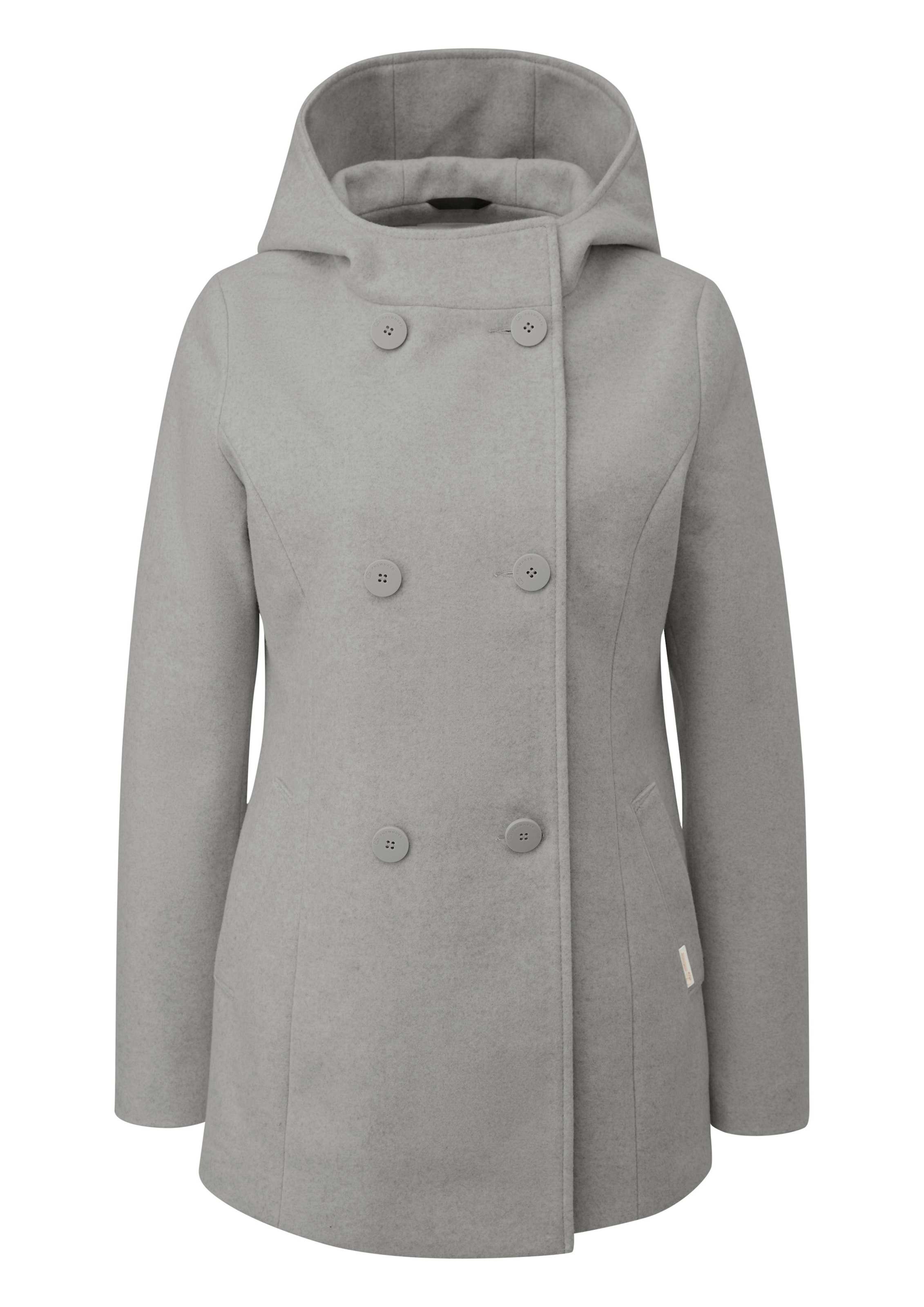 QS Mantel in Grau: Vorderseite
