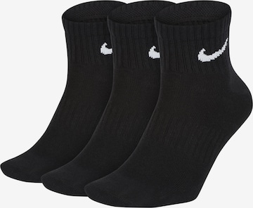 NIKE Regular Athletic Socks in Black: front