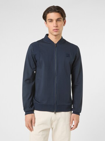 FILA - Sudadera con cremallera 'LUCCA regular pinstriped track jacket' en azul: frente