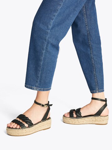 TOMMY HILFIGER Strap Sandals 'Rope' in Black