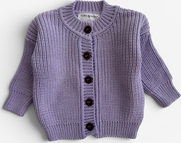 KURTI & FRIEDA Strickjacke 'Chunky Knit' in Lila: Vorderseite