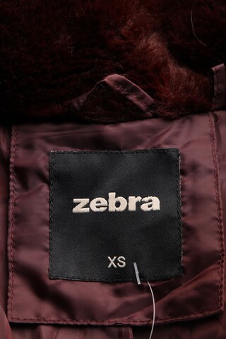 ZEBRA Faux Fur-Jacke XS in Rot