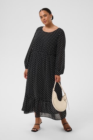 Robe KAFFE CURVE en noir : devant