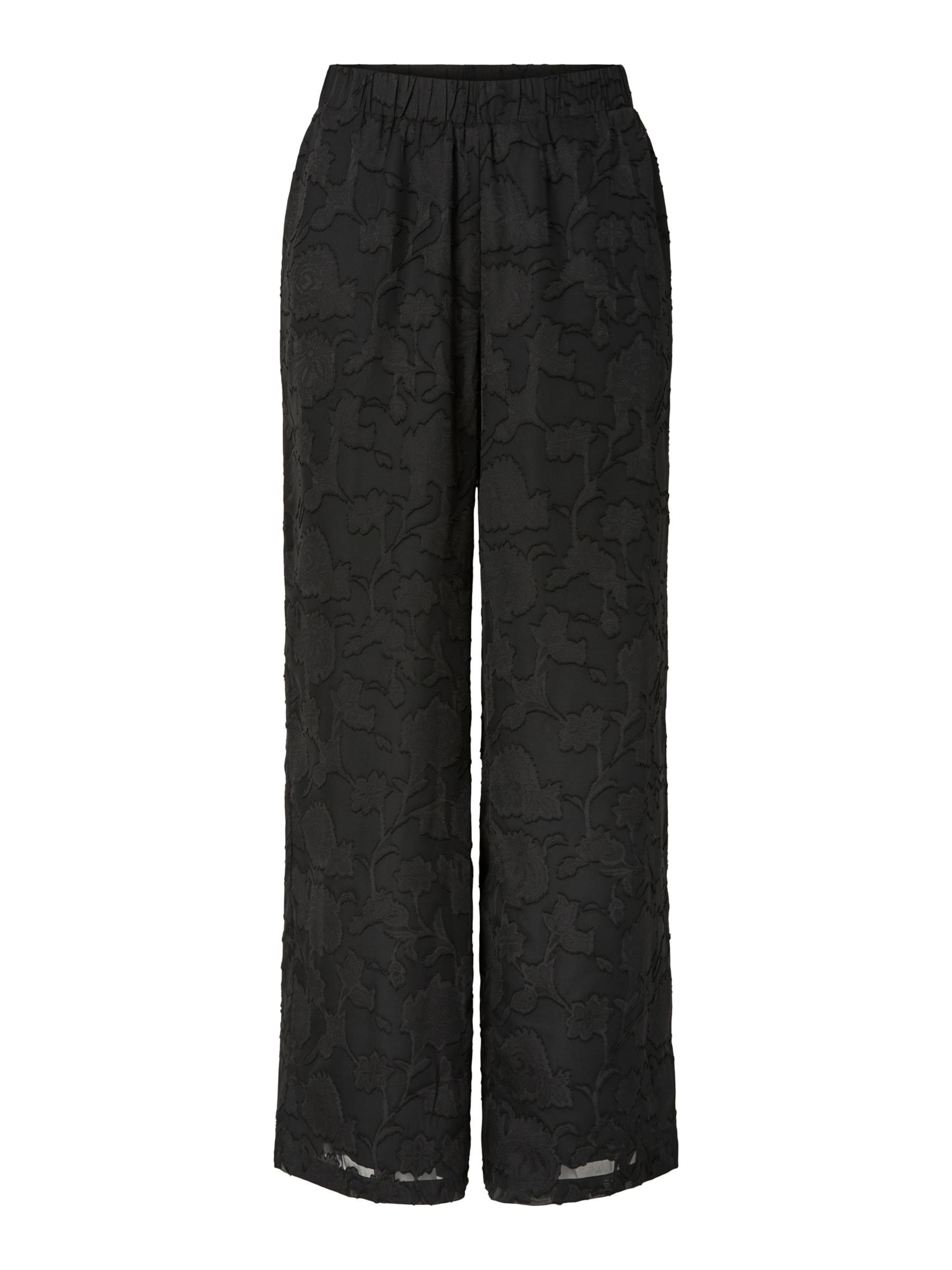 PIECES - Pierna ancha Pantalón 'PCNea' en negro: frente