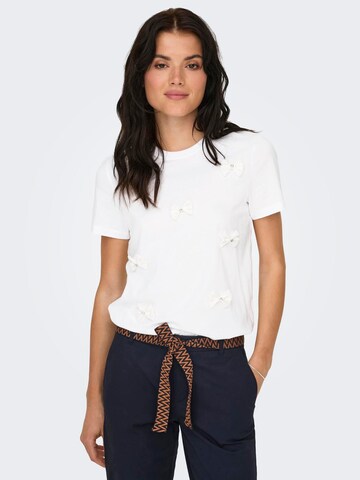 Tricou 'ONLOLIVIA' de la ONLY pe alb: față