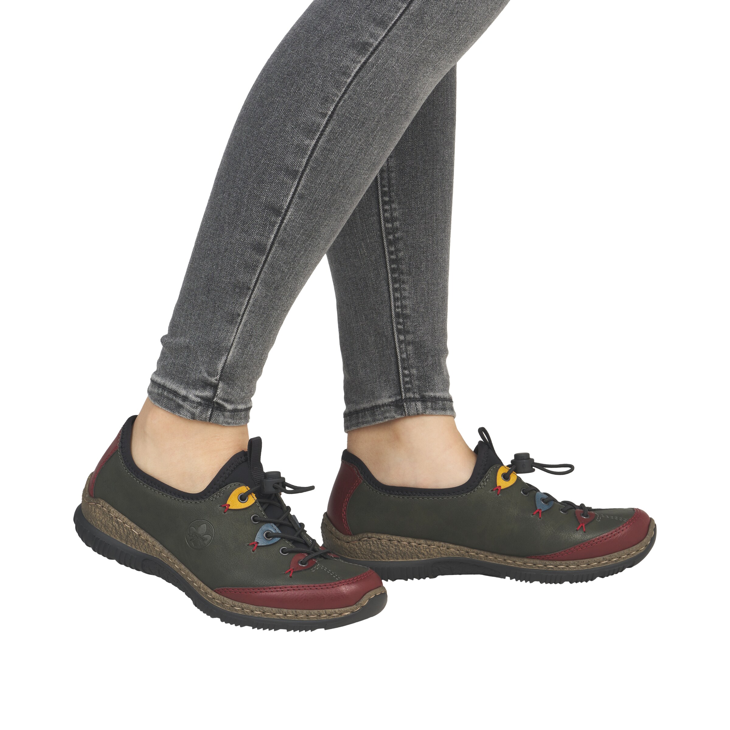 Chaussure de sport à lacets Rieker en vert