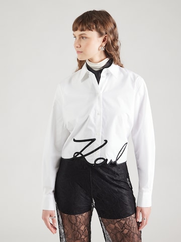 Karl Lagerfeld Blouse in White: front