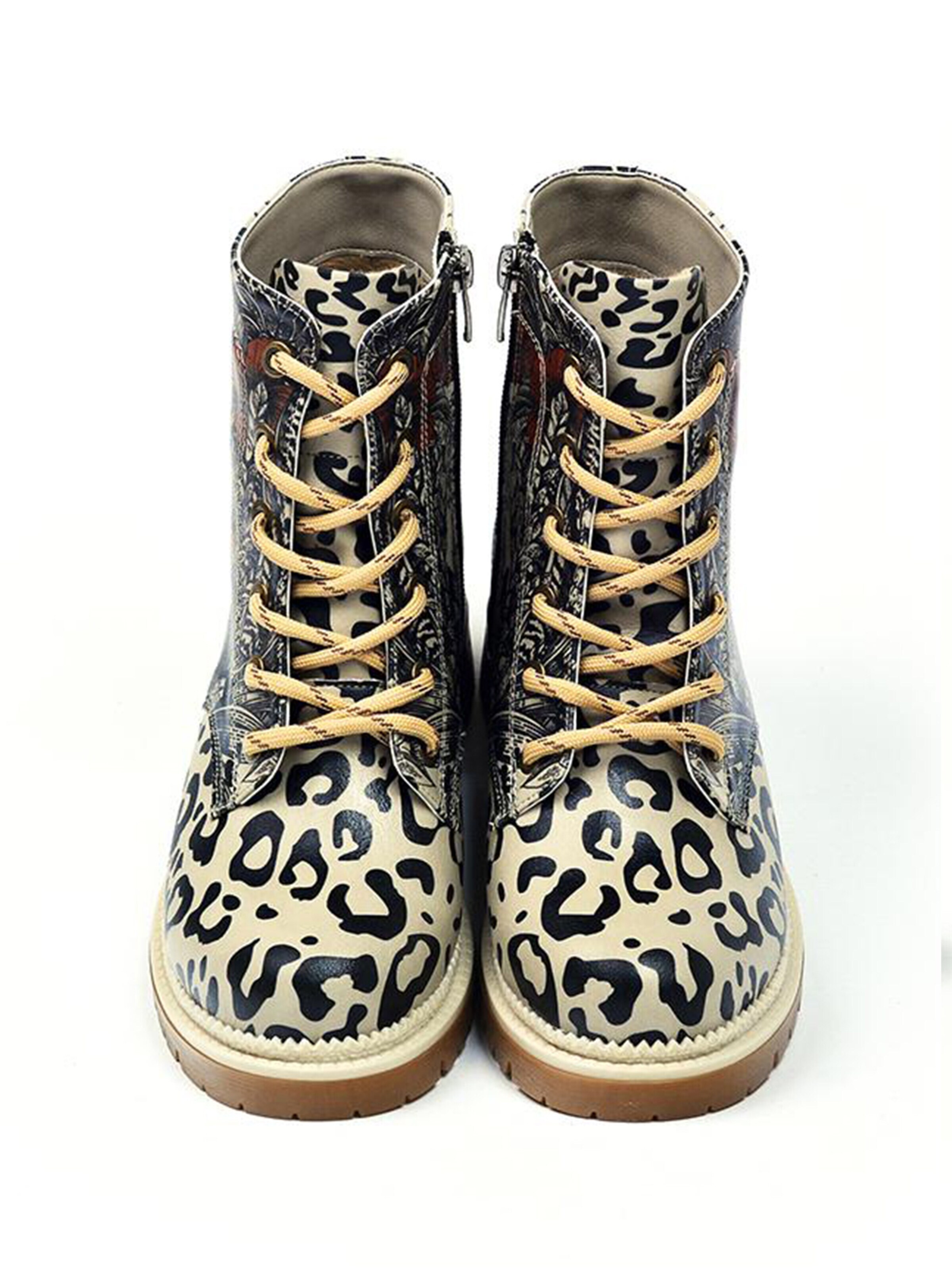 Bottes à lacets 'NJR129' Goby en beige