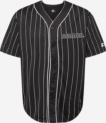 Starter Black Label Button Up Shirt in Black: front