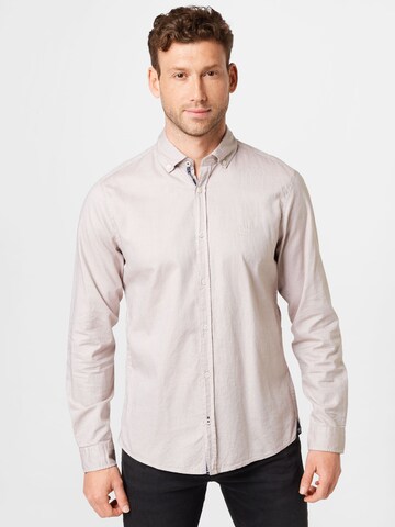 JOOP! Jeans Regular Fit Hemd 'Haven' in Beige: Vorderseite