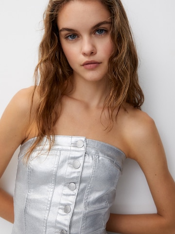 Pull&Bear Top – stříbrná