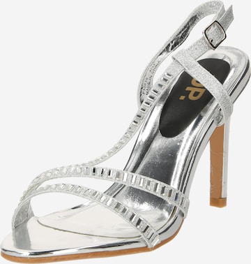 Dorothy Perkins Sandalen met riem 'Sofia Diamante' in Zilver: voorkant