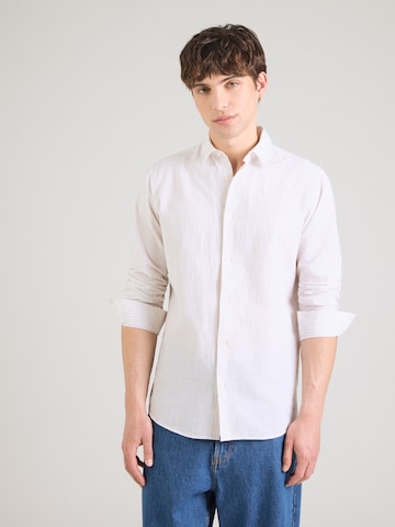 JJ Rebel Regular Fit Skjorte 'JREBMOSS' i beige: forside