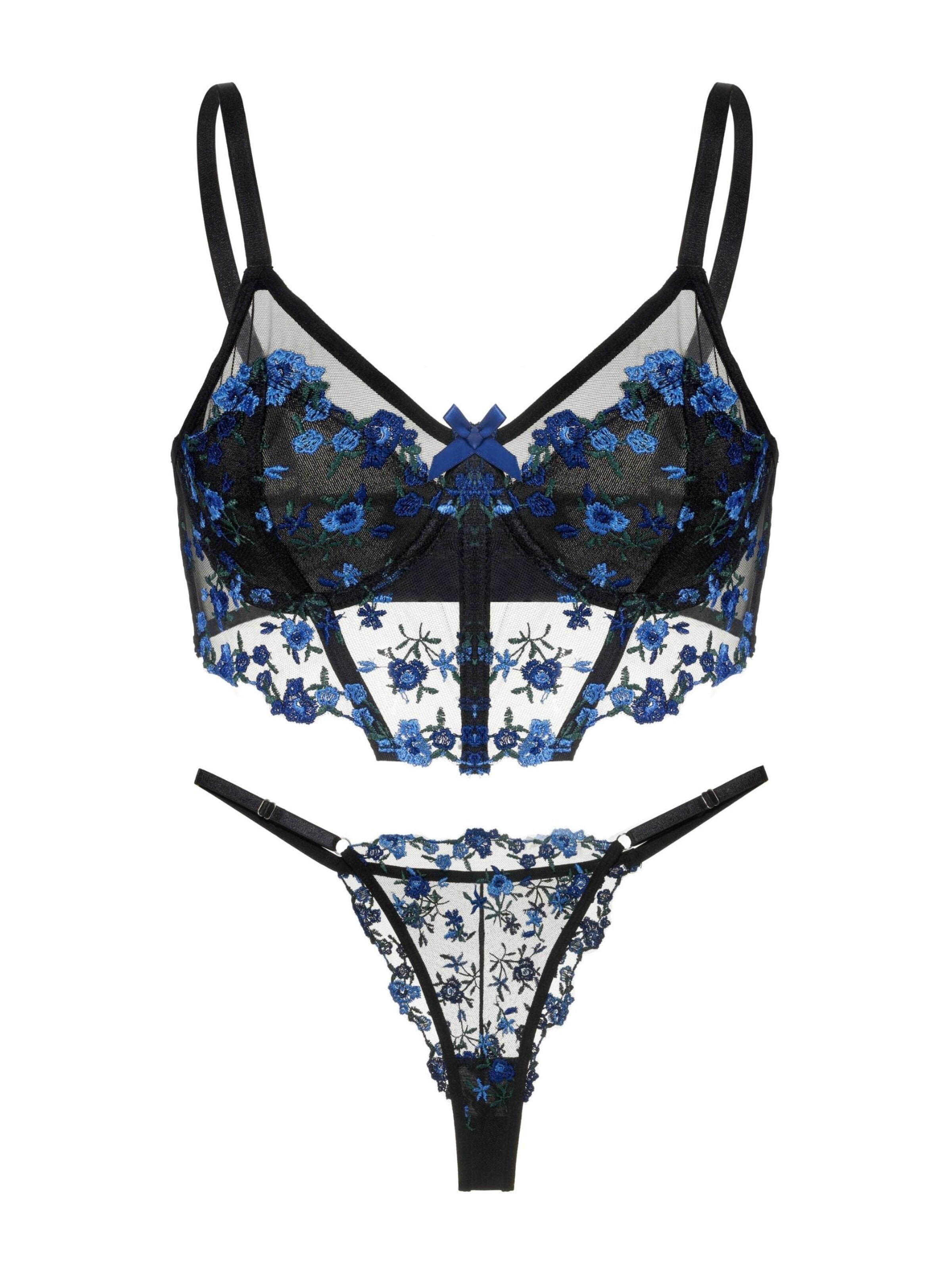 Orchibelle Underwear Sets in Blue: front