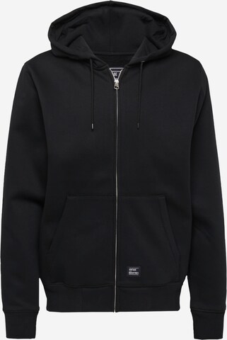 Vintage Industries Zip-Up Hoodie 'Redstone' in Black: front