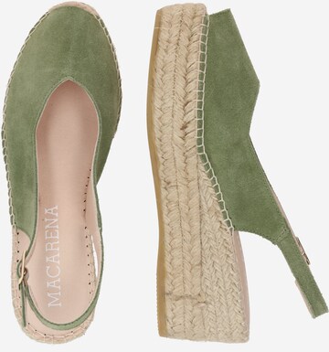 MACARENA Páskové sandály – zelená