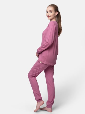greenjama Pajama Shirt 'Langarm-Shirt mit Woll-Anteil und Bündchen' in Purple