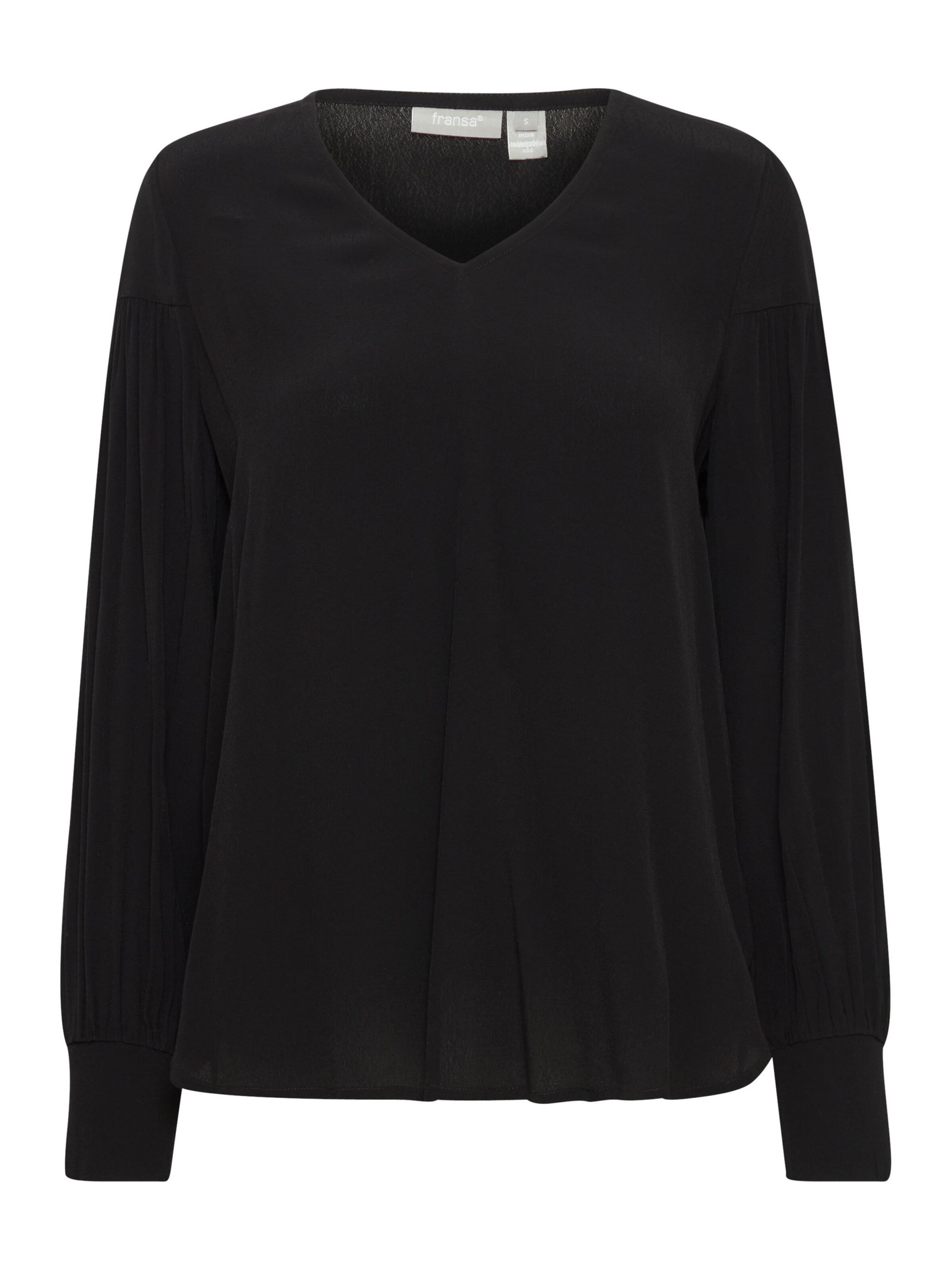 Fransa Bluse 'Lena' in Schwarz: Vorderseite